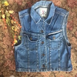 - Vintage Y2K Studio 25 Denim Embellished Vest